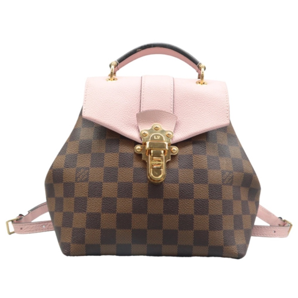 Louis Vuitton Pink and Brown Checkered Backpack